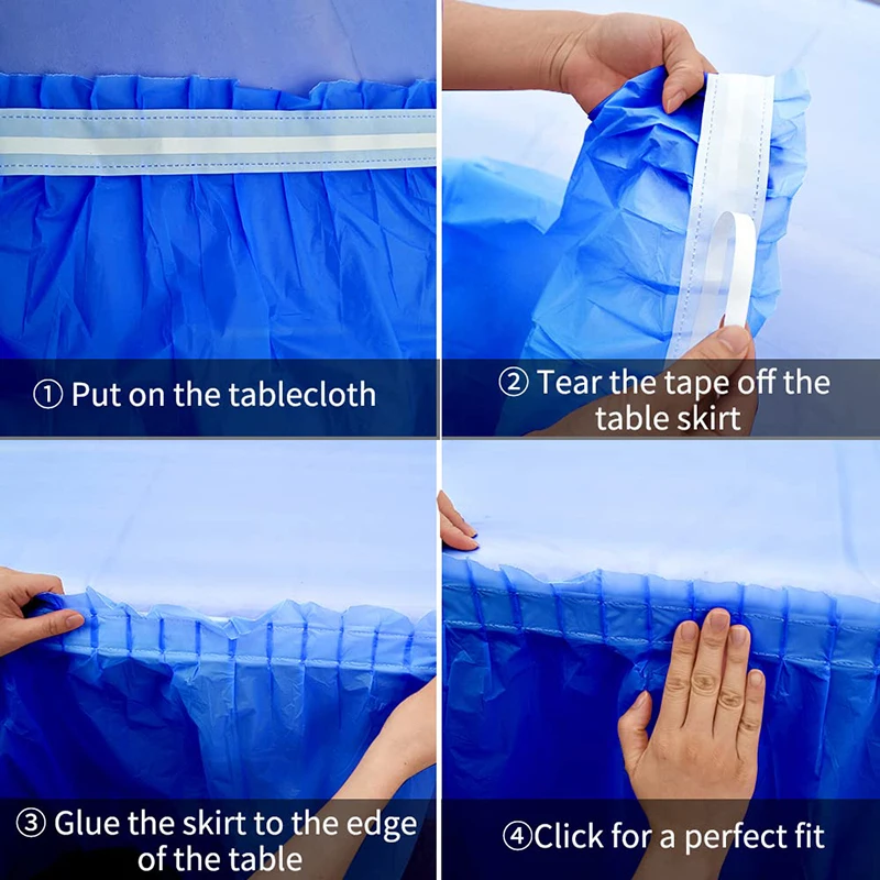 Table Cover Table Skirt Disposable Plastic Waterproof