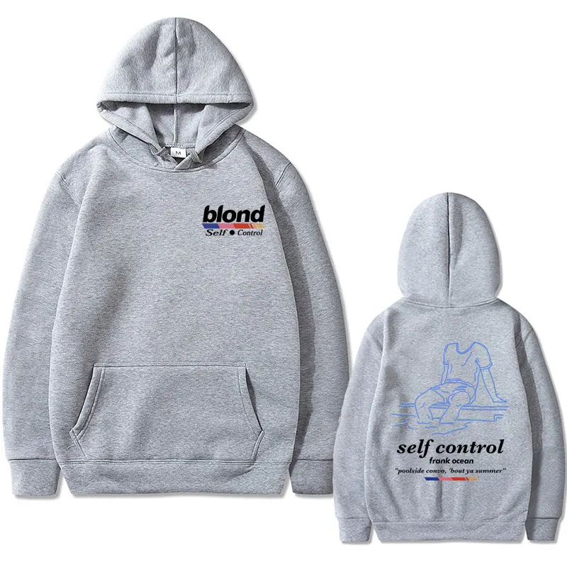 Rapper Frank Graphic Hoodie Ocean Self Control Sweatshirt Blond Hip Hop Oversized Pullover Hoodies Men Women's Trend Streetwear