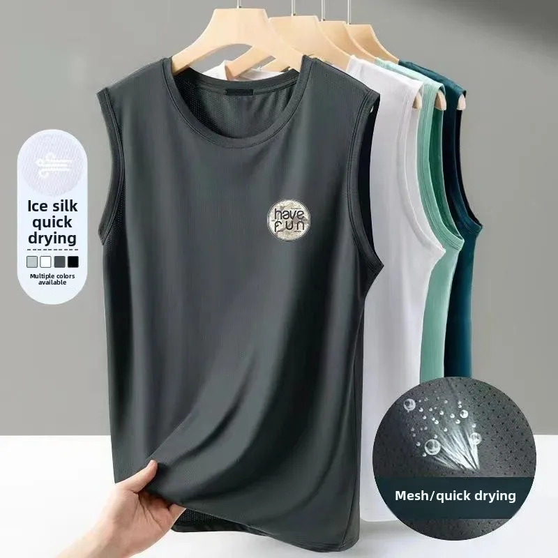 سترة من الحرير الجليدي للرجال صيفية سريعة الجفاف ب...