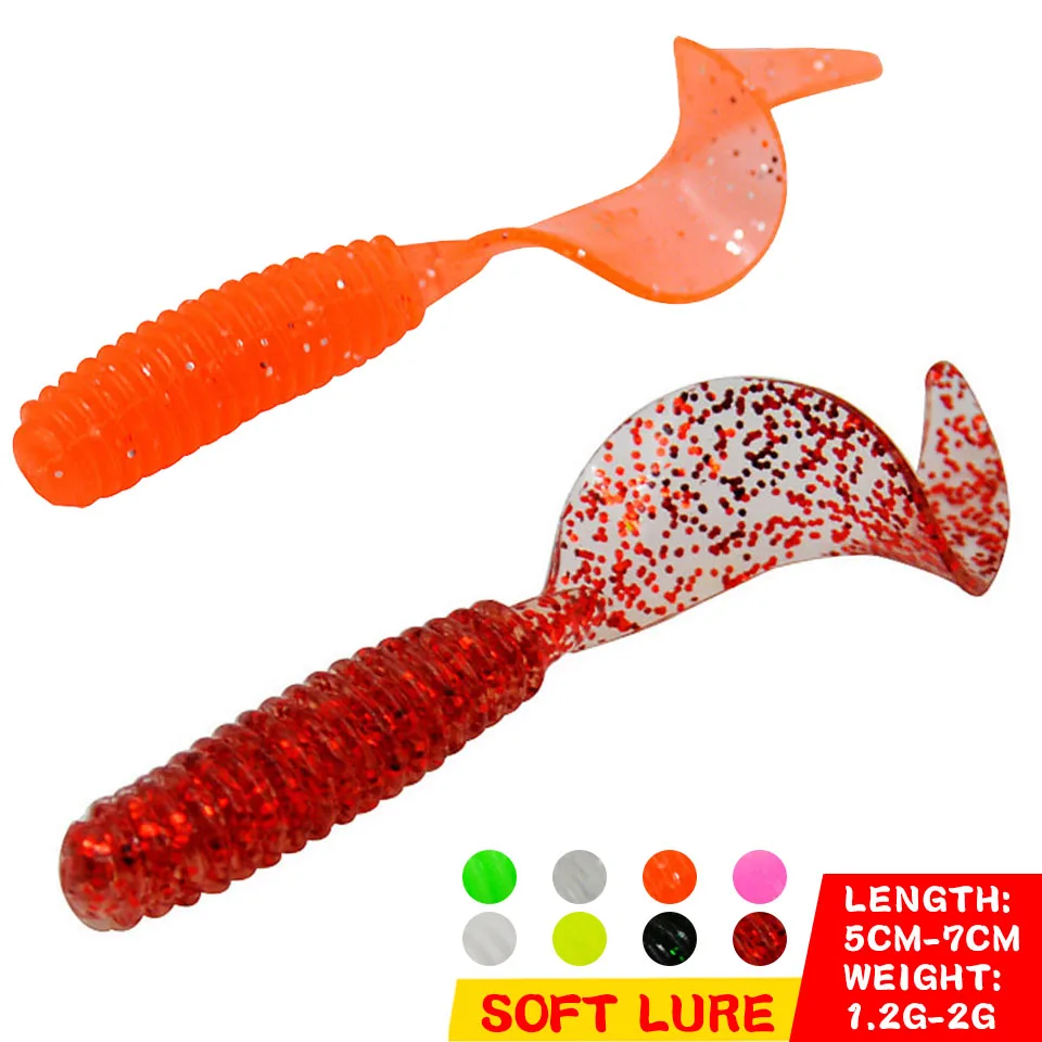 

1Pack 50/60/70MM 1.2/1.5/2G Soft Lure Simulation Silicone Octopus Sequins Fishing Bait Worm Bass Pike Pesca Outdoor Fishing Tool