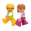 Big Size Figures Building Block Doll Family Farmer Pirate Worker Doctor Policemen Large Brick Compatible Build House Duploes Toy 3