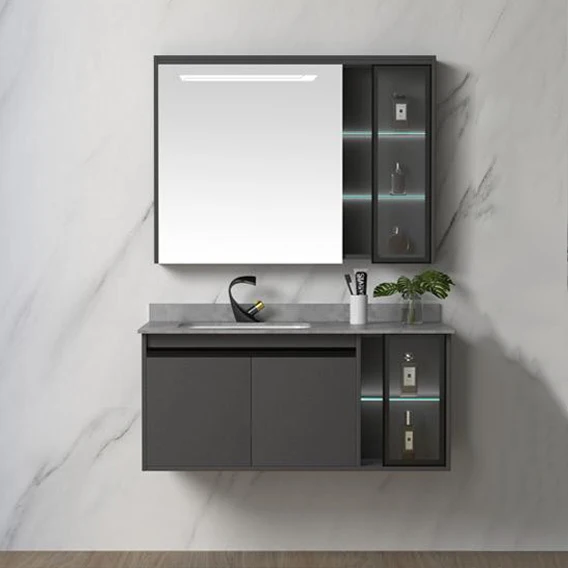 100CM Contemporary Bathroom Wall Cabinet Antique Cabinets And Wash Basin Bath Room 30 Inch Floating Vanity