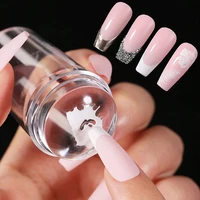 Nail Stamping Plates Pure Clear Jelly Nails Art Stamper Scraper Set Print Silicone Marshmallow Design Manicure Accessories Tool 1