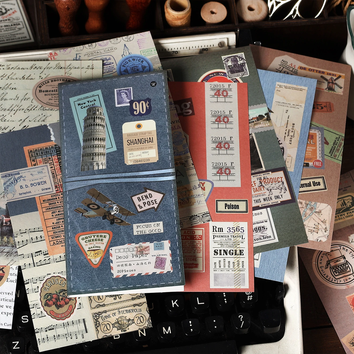 

20 Sheets Vintage Journaling Scrapbooking Supplies Craft Paper Junk Journal Planners Aesthetic Collage Album Stationery