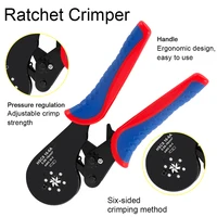Outil de sertissage de virole HSC8 16-6A, Mini pince à bornes tubulaires pour bornes de grande taille, pinces électriques 0.08-16mm2/30-5AWG 2