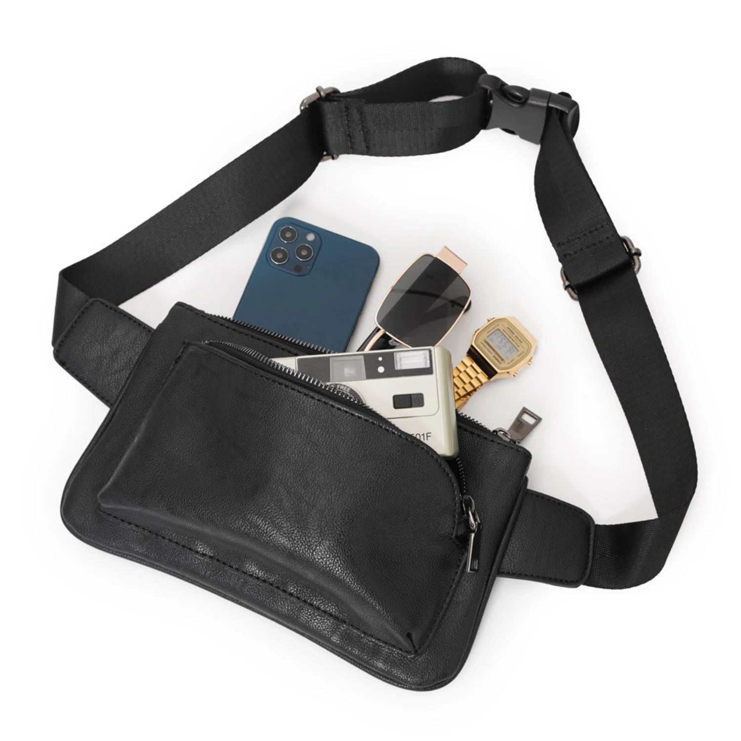 Fashionable Men's Universal Cell Phone Case for Apple Iphone 15 14 13 Pro Max S24 S23 Ultra Crossbody Chest Bag Coin Purse Cover