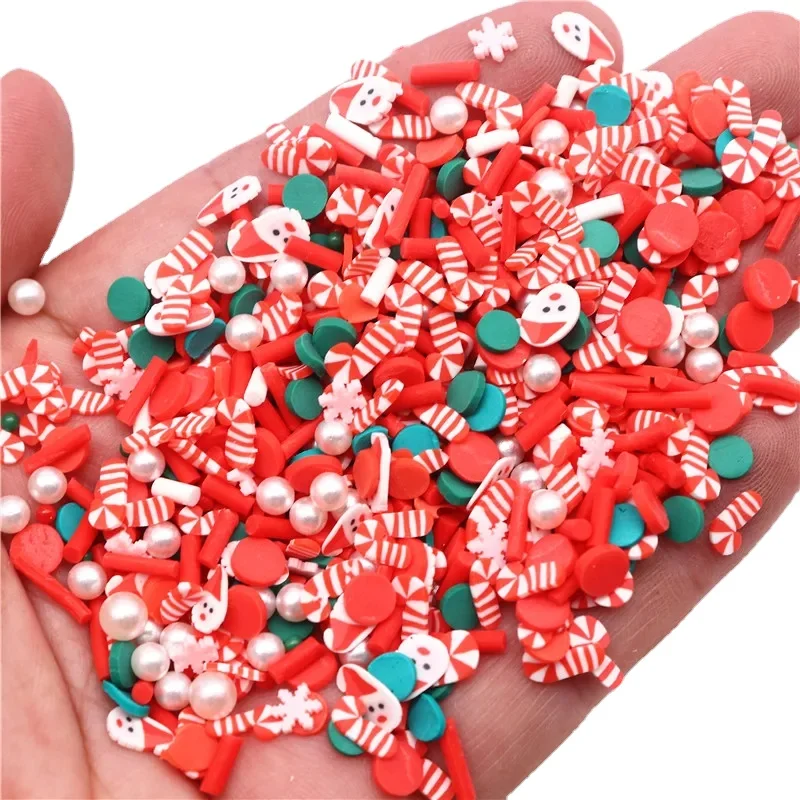 Christmas Polymer Clay Slices Sprinkles Snowflake Penguin Halloween Hot Clay DIY Supplies Nails Art Slime Phone For Gift Toys polymer clay kit polymer clay slime toy