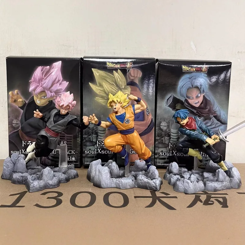 Figura de Anime de 14 cm de Dragon Ball Goku Torankusu Goku Black en Postura de Combate