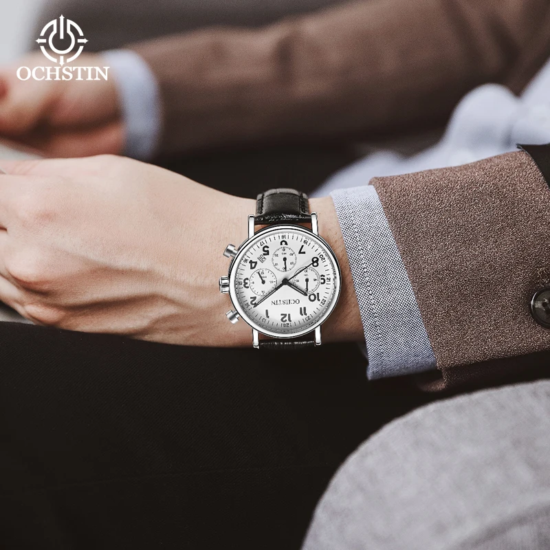 Ochstin's New 2024 Navigator Series Minimalist Fashion Multi functional Quartz Movement Men's Quartz Watch
