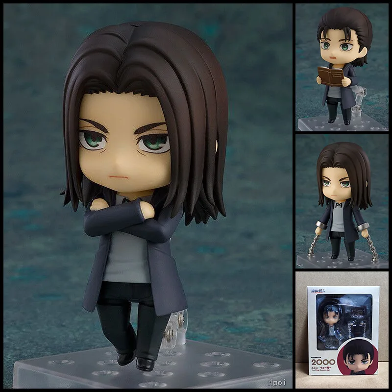 Attack On Titan Anime Action Figures - Hange Zoe, Eren Jaeger & Mikasa Ackerman Movable Dolls Ornament Gift