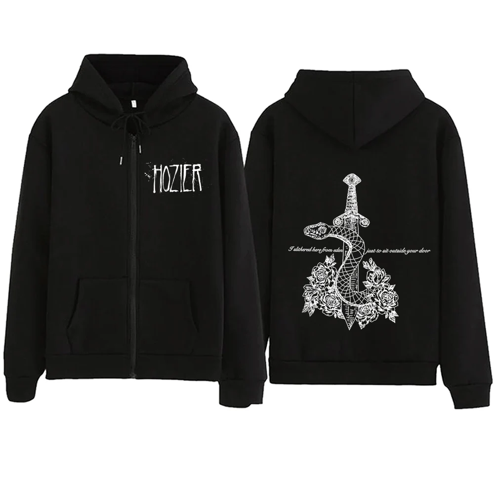 

Hozier From Eden 2024 Zipper Hoodie Harajuku Pullover Tops Music Fans Gift Unisex Sweatshirts Spring V-Neck Summer Streetwear