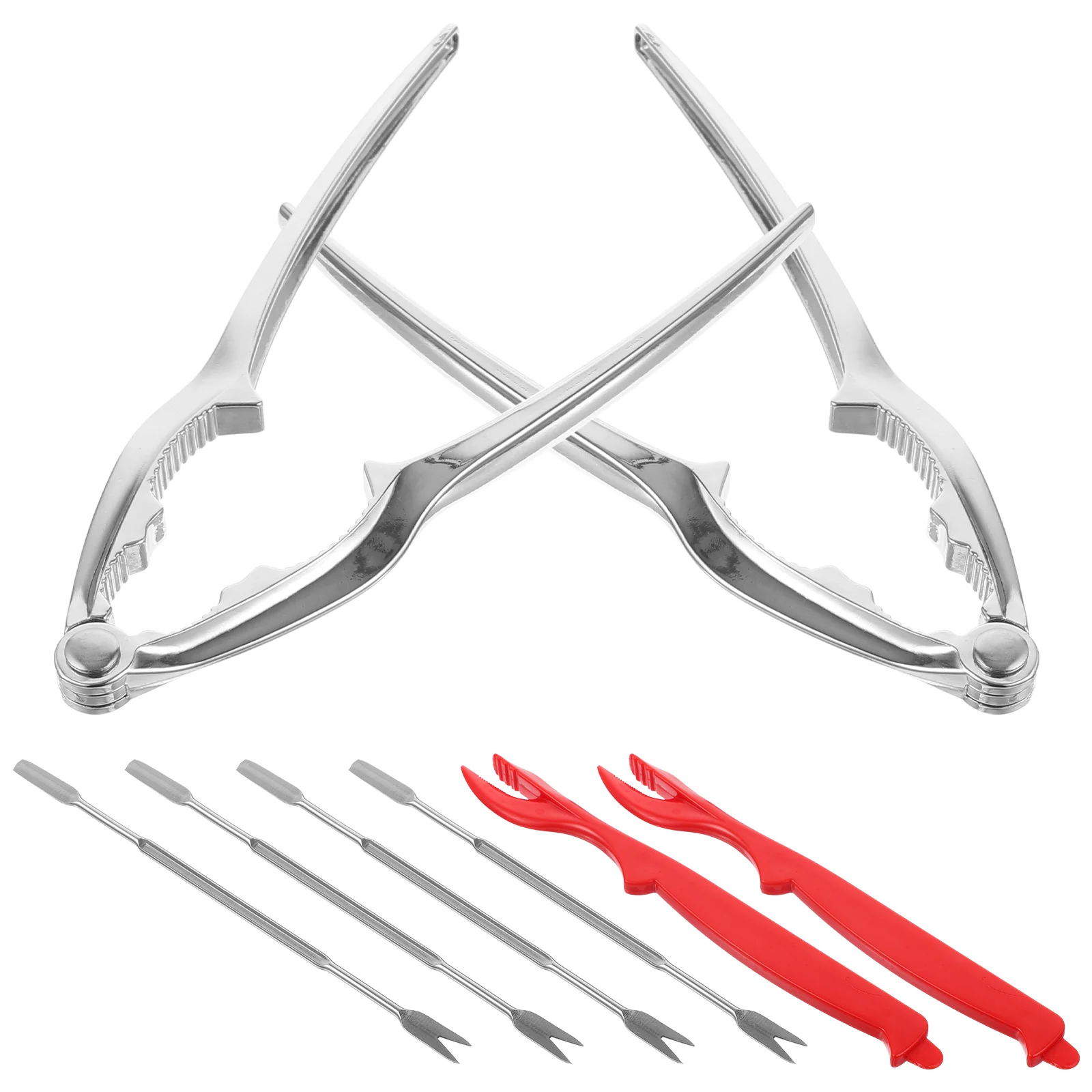 

1 Set 8Pcs Crab Crackers Forks Picks Set Seafood Tools (Assorted Color)