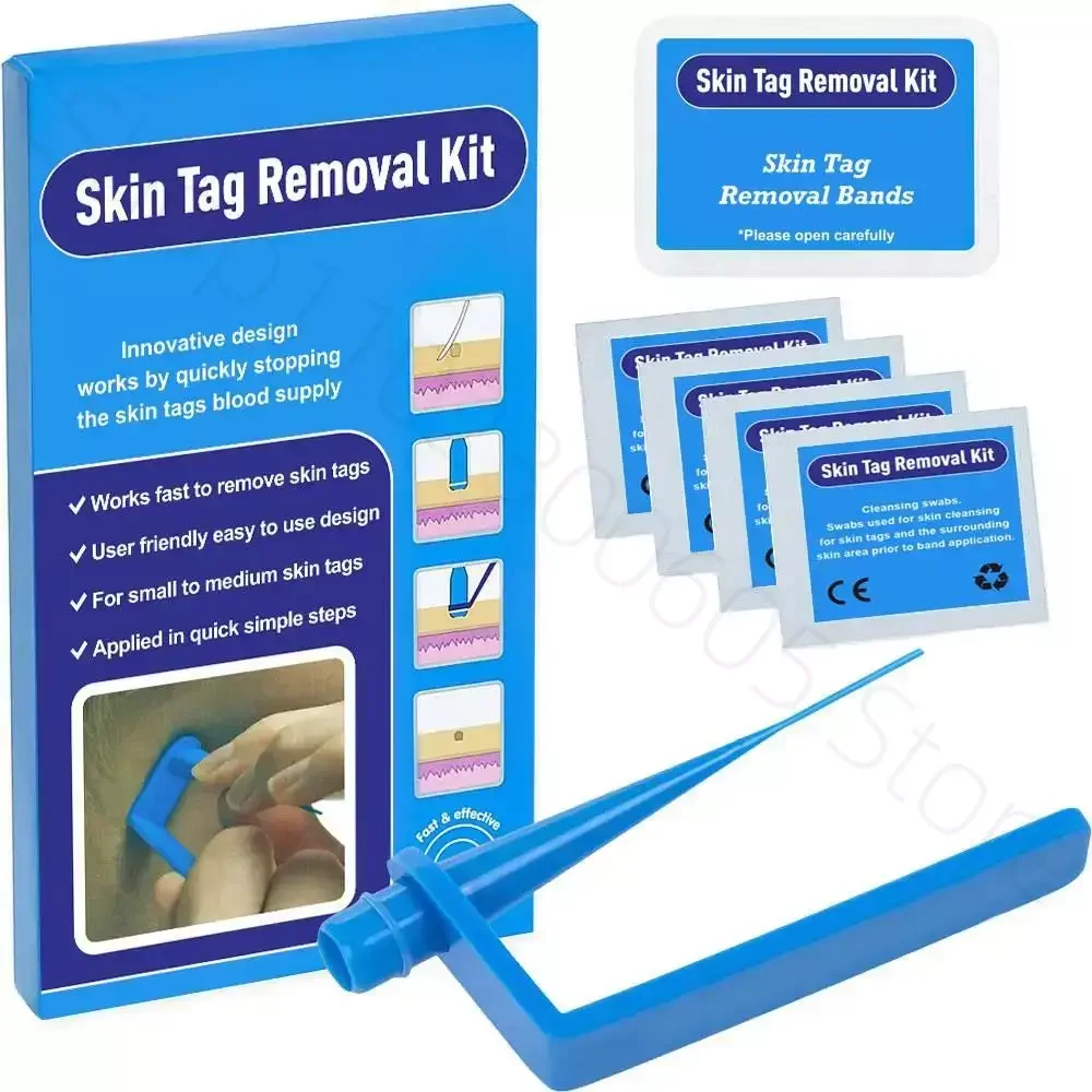 2In1 Painless Skin Tag Removal Kit Mole Wart Remover Micro Skin Tag Treatment Removal Meat Nevus Corns Warts Care Tools