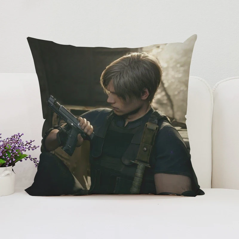 

Leon Kennedy 45x45 Cushions Covers for Bed Pillows Fall Pillow Cover 40x40 Pillowcase Car Decoration Pilow Cases Decorative Sofa