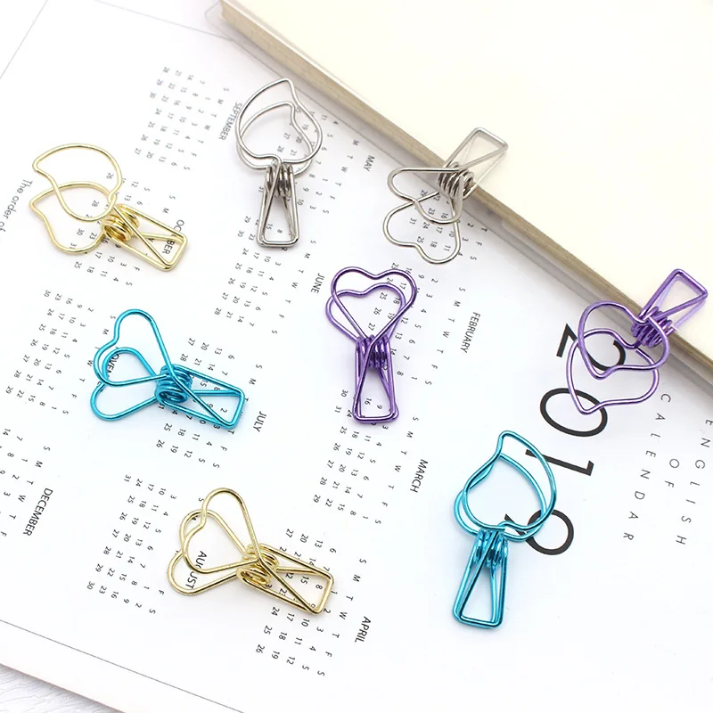 Cute Metal Creative Small Fish Clip Shape Cartoon Colorful Fishtail Clip Dovetail Ins Girl Style Stationery