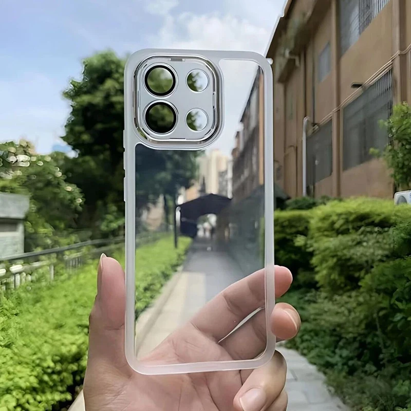 Transparent Silicone Smart Phone Case with Camera Protector Lens Cover