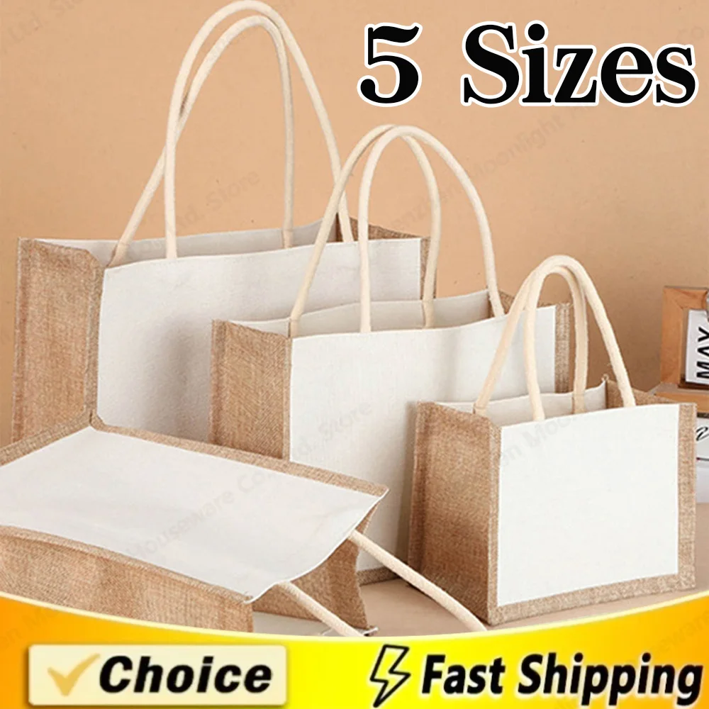 Tote Bags Shopping Grocery Gift Linen Handmade Portable tote bags shopping bag grocery bags linen handbag linen bags gift bag