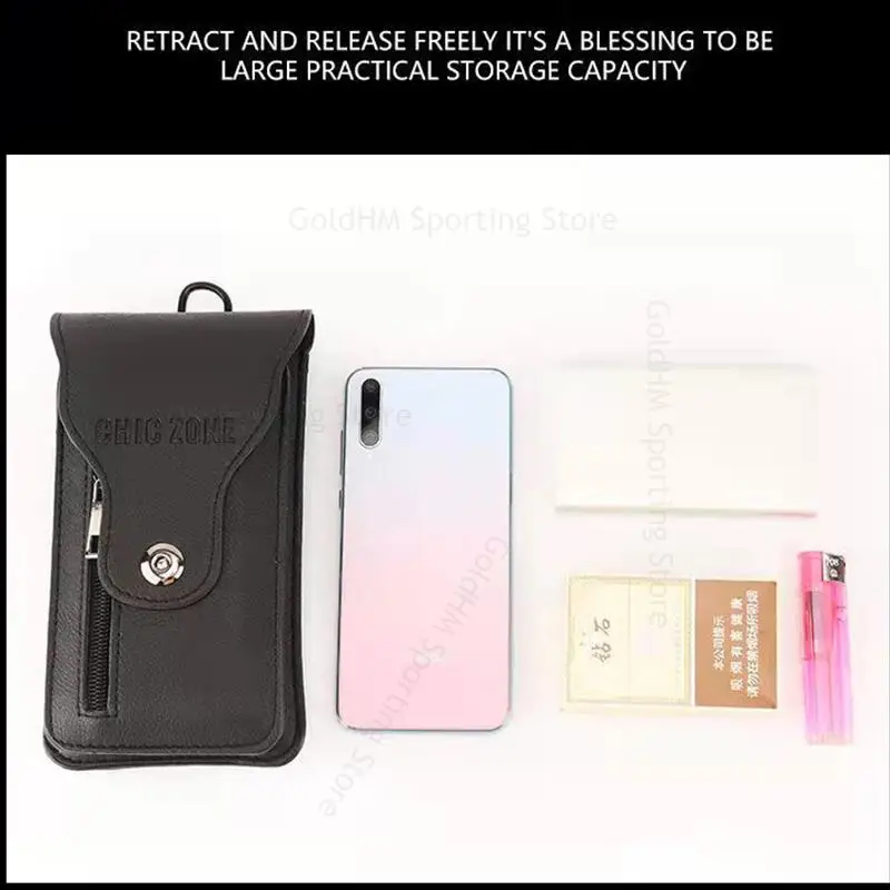 Leather Flip Case Waist Bag For Honor 90 Lite 80 GT 80SE 70 Lite 60 SE 50 Pro 20 30 Pro Plus Cover Wallet Card Slot Phone Pouch