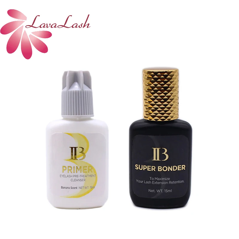 IB Eyelash Extension Glue Primer Premium Gel Remover Clear Eyelashes Super Bonder Professinal Adhesive Hardener 2bottles/set 3