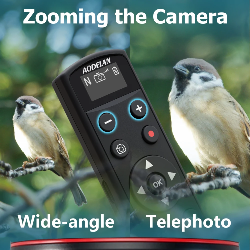 Wireless Rechargeable Remote Shutter Release For Nikon Z6III, Z30, Z50, Z50II, Zfc, Zf, Z6II, Z7II, Z5, A1000 P950