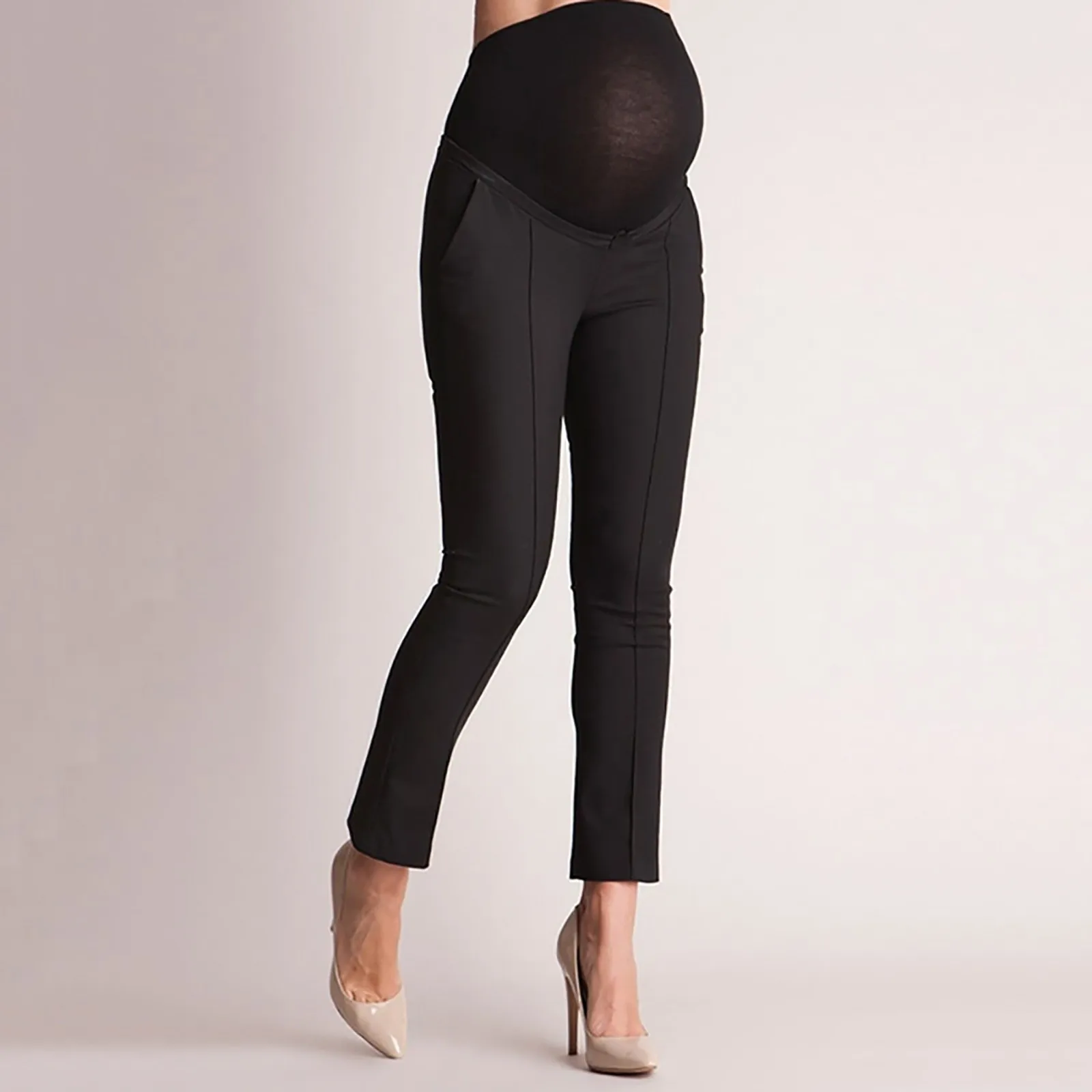 Pantalon de grossesse confortable pour femme, capris décontracté pour le  travail, pantalon de bureau professionnel, commande au-dessus des bosses,  nouvelle mode, 2022