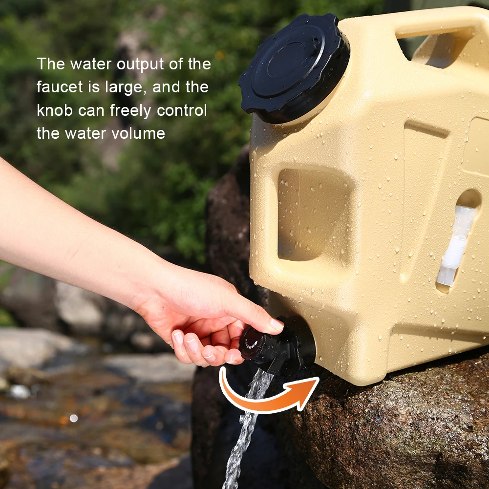 12L Water Container No Leakage Portable Camping Water Jug BPA Free Emergency Water Tank with Spigot for Camping Hiking Emergency
