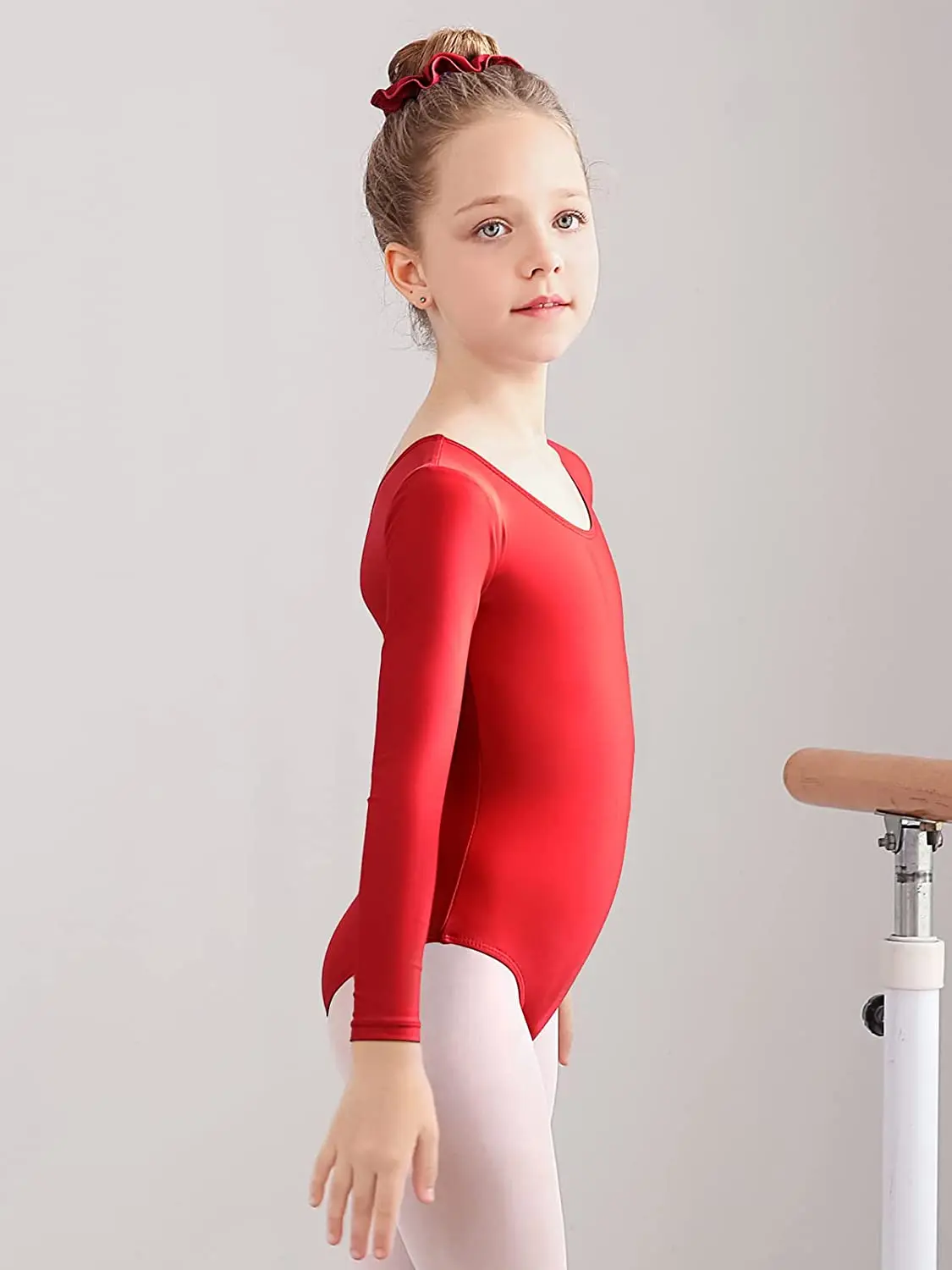 Girls Gymnastics Leotard Boys Ballet Bodysuit Speerise Kids Long Sleeve Ballet Dance Leotard Dancewear for Child Classic Professional Gymnastics Bodysuit