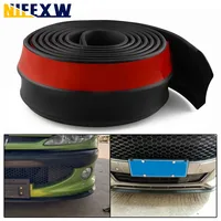 Universal Car Front Bumper Lip Splitter Spoiler Rubber Skirt Protector BodyTrim Bumper Lip Strip Car Side Lip Exterior Mouldings 1