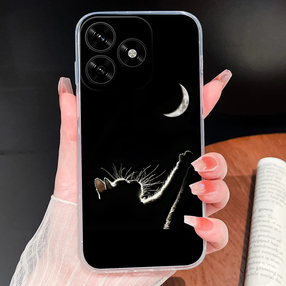 Lovely Animal Cartoon Soft Clear Silicone Phone Case - Lightweight and Durable Cover
