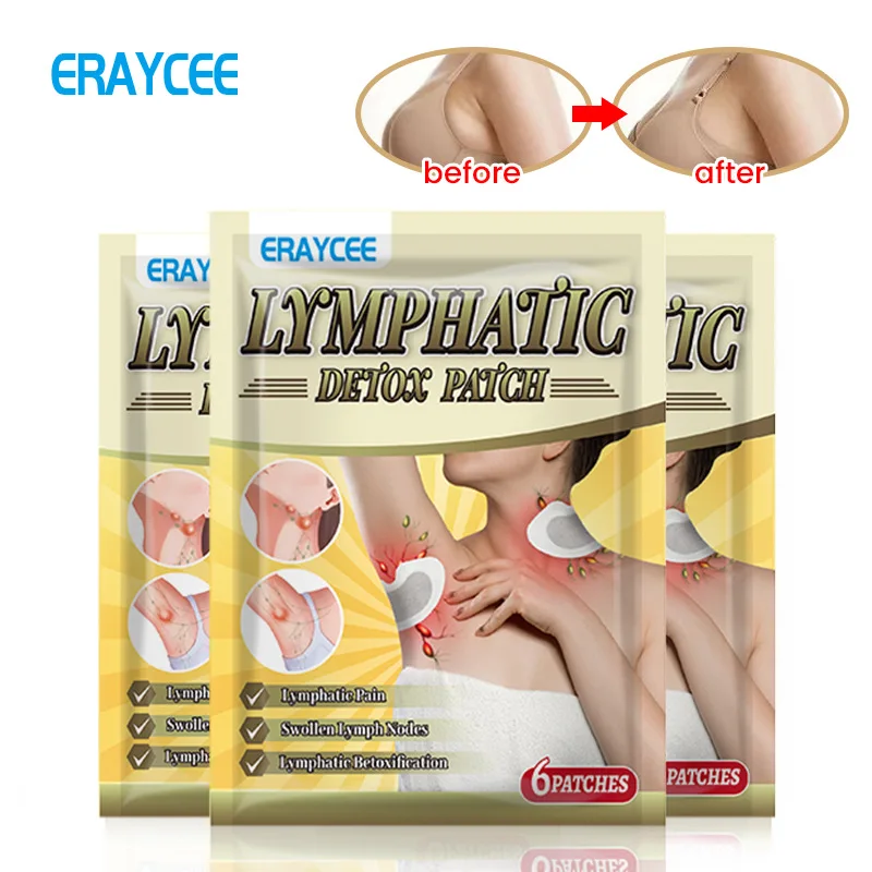 ERAYCEE Lymph Patch for Underarm Stickers Ear Node Patch Neck Anti-Swelling Lymph Care Lymphatic Detox