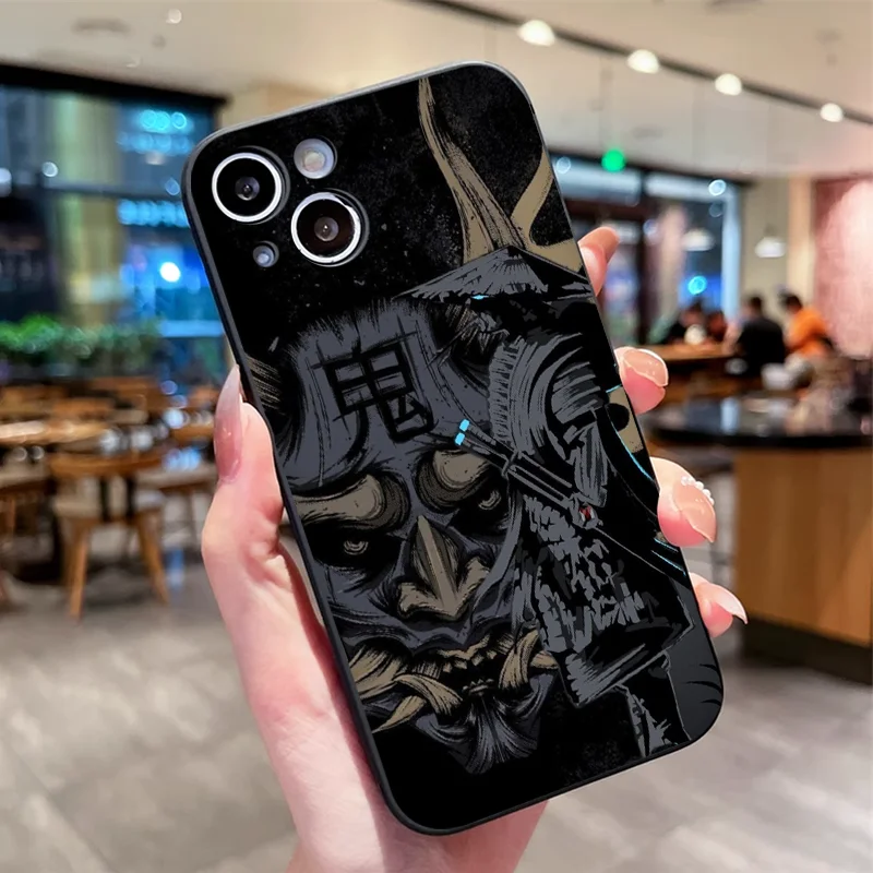 Japan Ghost Face Samurai Soft Silicone Phone Case