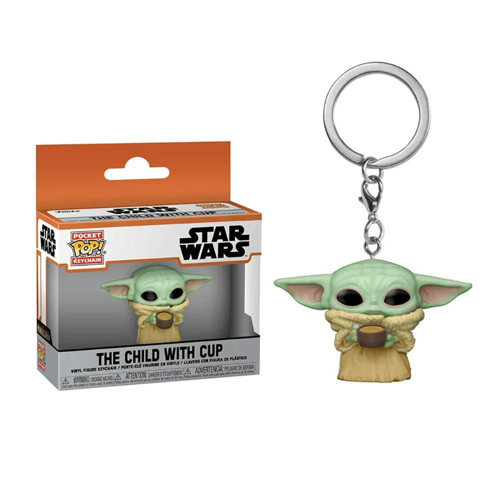 FUNKO POP Star Wars Keychain Classic Doll Cute Yoda Chewbacca Luke Birthday Gift Keychain Christmas Festival Backpack Pendant 2