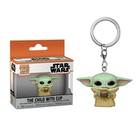 FUNKO POP Star Wars Keychain Classic Doll Cute Yoda Chewbacca Luke Birthday Gift Keychain Christmas Festival Backpack Pendant 2