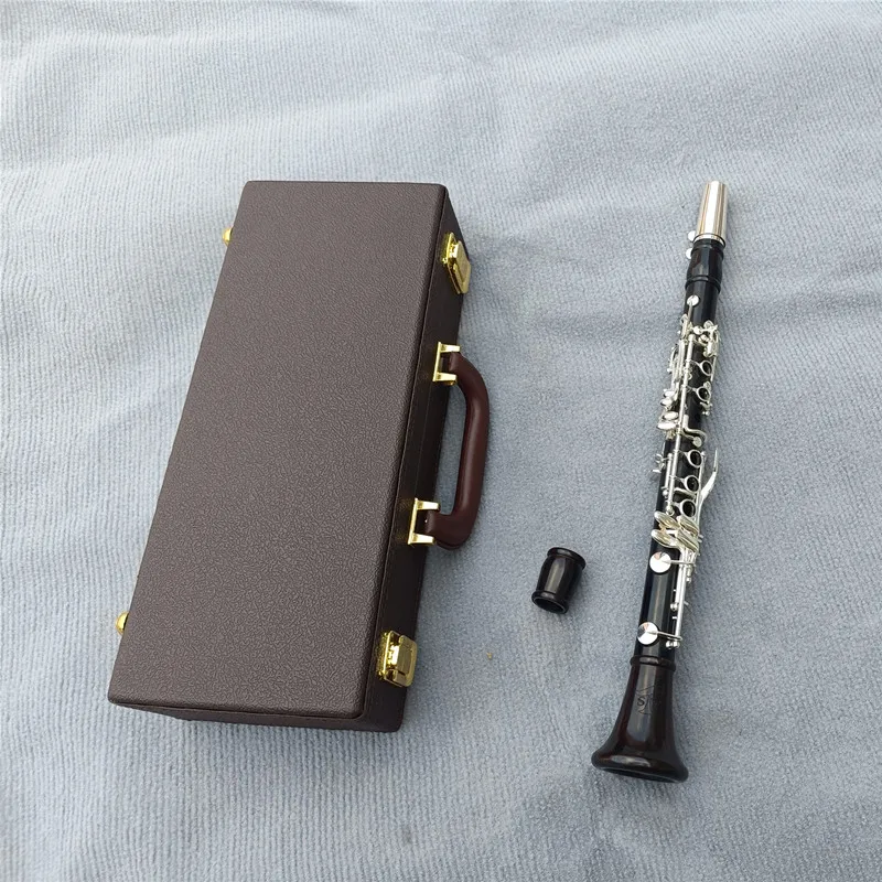 Professional Ebony Clarinet E tone Silver plated Grenadilla Solid wood