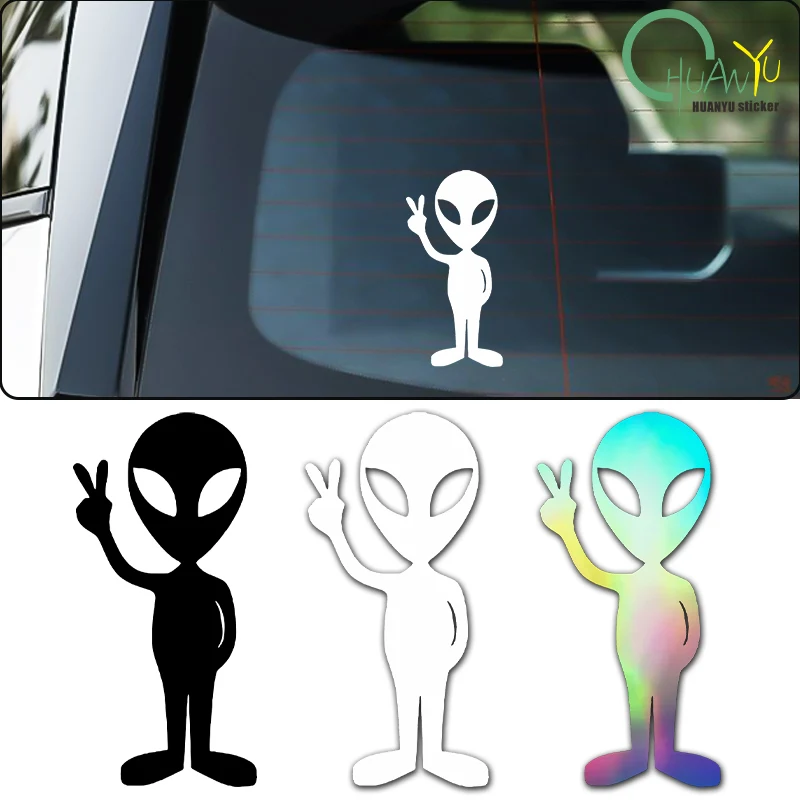 Amazon.com - Alien Peace Sign Sticker Vinyl Decal Notebook