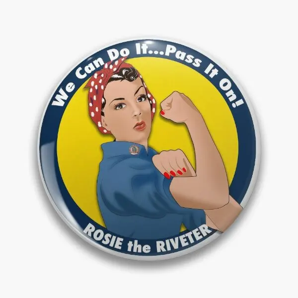 Hannah We Can Do It Soft Button Pin Creative Cartoon Women Gift Jewelry Spilla Metal Fashion Funny Cute Hat Badge Clothes Collar