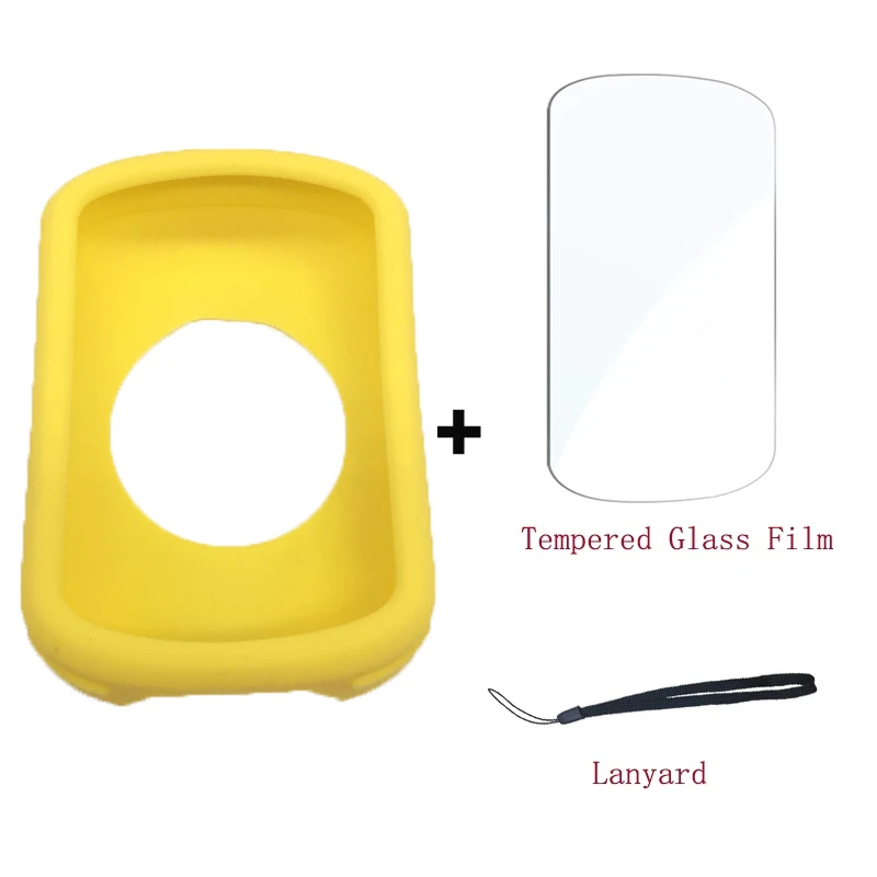 Silicone Case with Tempered Glass Screen Protector for Garmin Edge GPS Computers