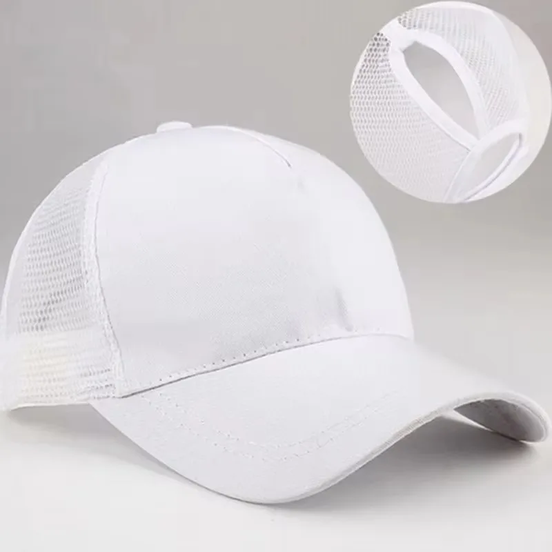 Clearance High Ponytail Baseball Cap for Women Summer Sun Hat Running Snapback Hat Messy High Bun CasualWomen's Mesh Caps Female