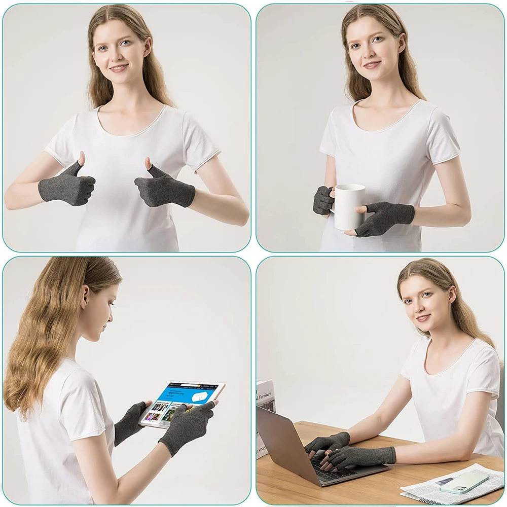 1Pair Arthritis Gloves Touch Screen Gloves Anti Arthritis Therapy Compression and Ache Pain Joint Relief Winter Warm