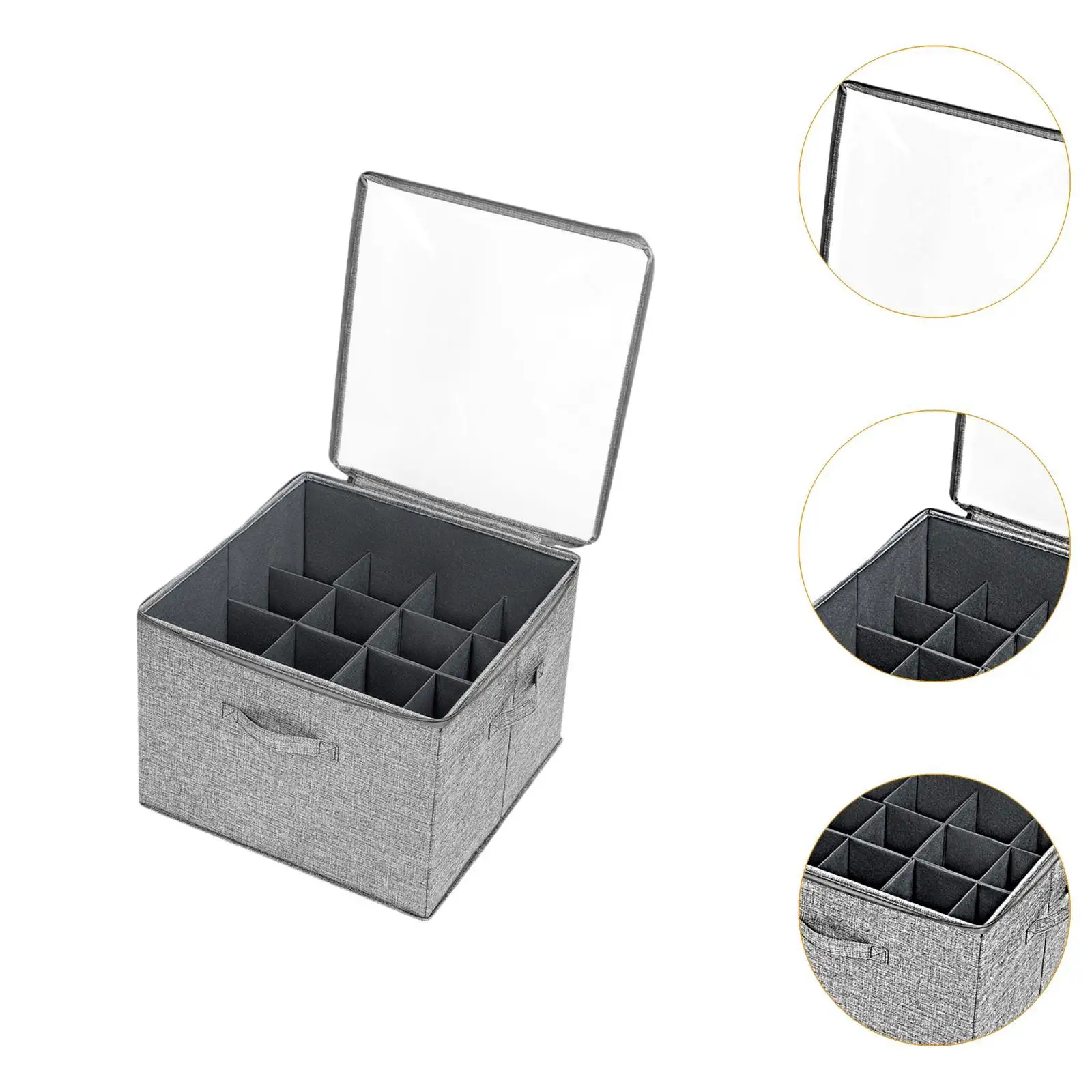 Shoe Storage Container 16 Compartments Folding for Loafers Flip Flops Flats 5