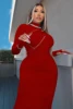 spring Longuette long-sleeved Elastic force Slim High collar slim long dress 3