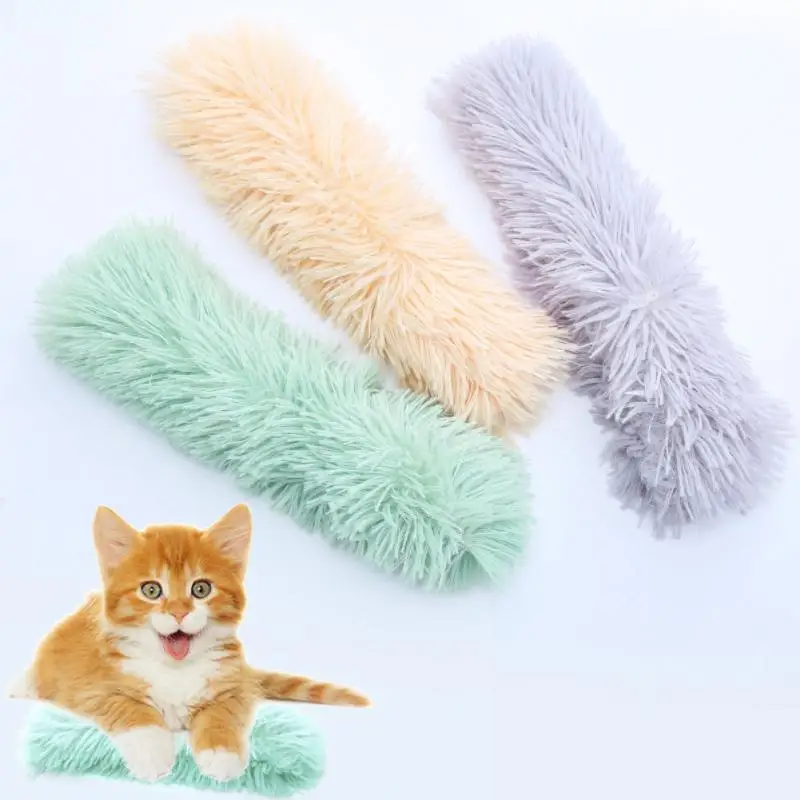 1/2/3pcs Interactive Cat Toy Rainbow Snake Shape Funny Feather Cat Stick Toy For Kitten Playing Teaser Wand Toy Cat Supplies