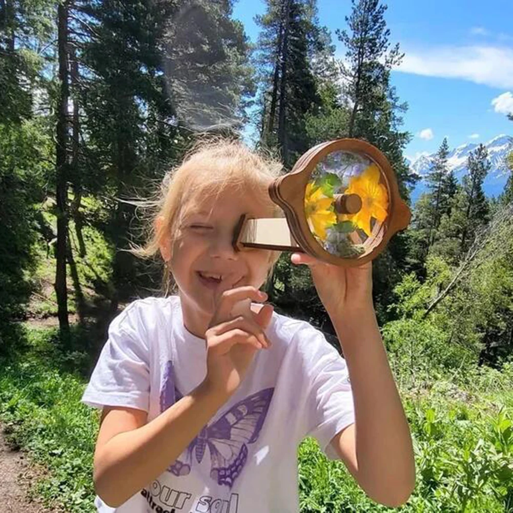 Creative Rotating Kaleidoscope Outdoor Education Kaleidoscope Handmade Nature Lovers Learning Supplies Parent-child Interactive