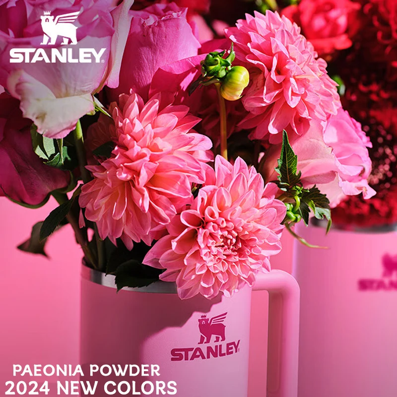 2024 Stanley Quencher H2.0 ÷ο Ʈ Һ, 30oz, 40oz, ܿ Ŀ , η ƿ  ӱ,  ܿ