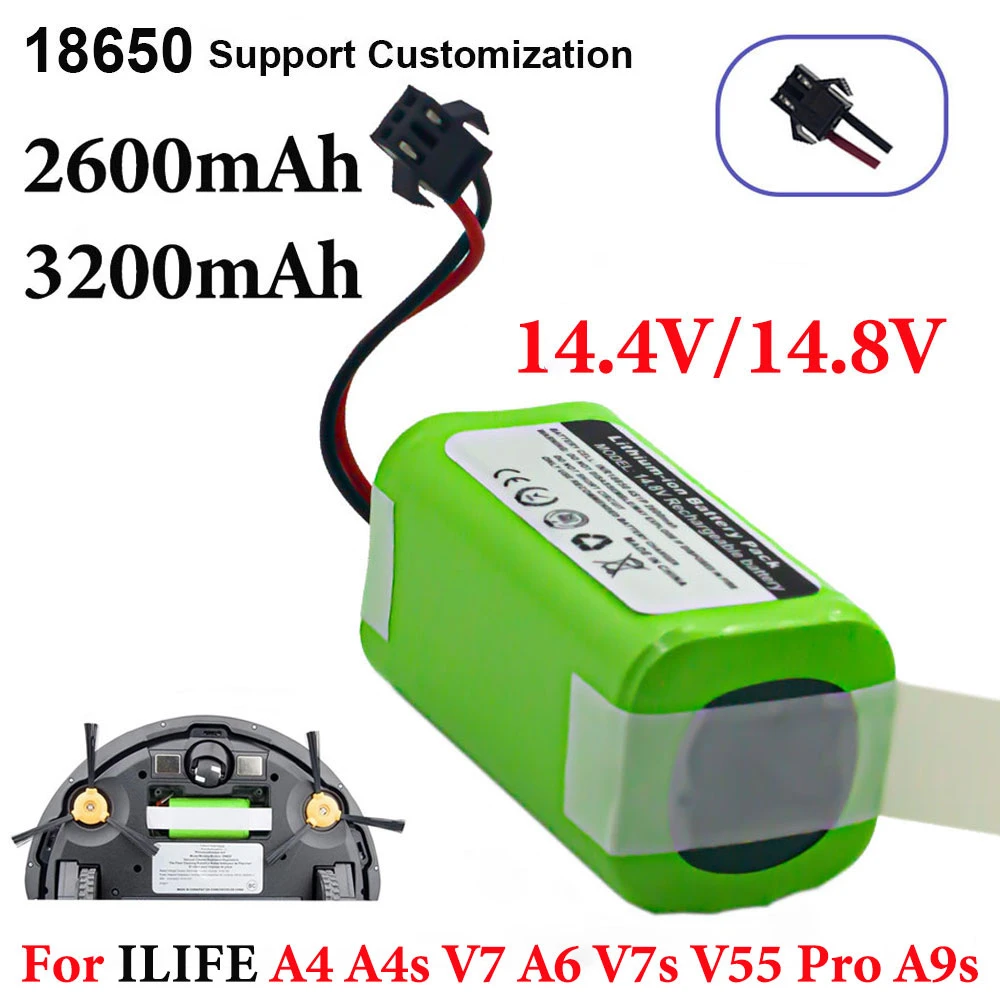 Vhbw Batterie compatible avec iLife A4, A4s, A6 robot électroménager