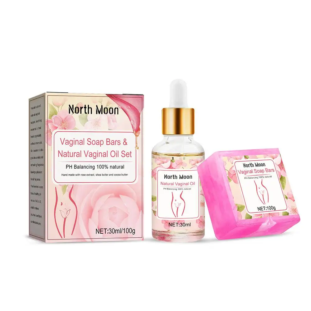 Soap Bars & Natural Yoni Oil Set, Natural Yoni Oil Vaginal Wash For Women , Feminine Wash Vaginial Deodorants PH Balance El Y5J7 5