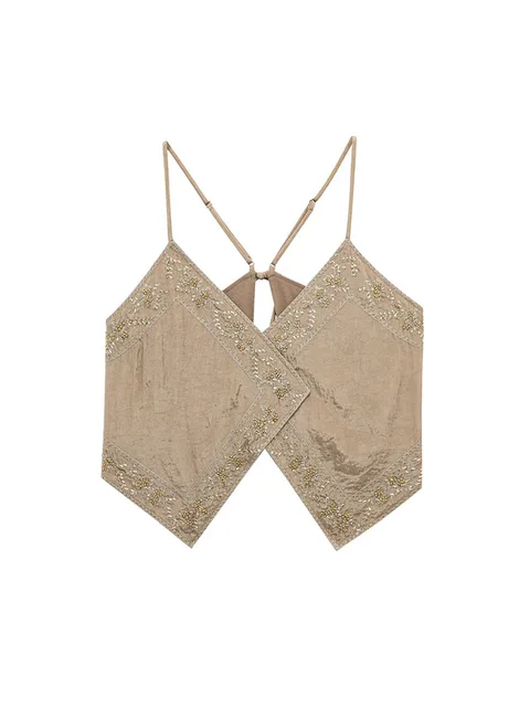 Women Summer Sexy Camis Tank Tops 2025 Vintage Floral Embroidery V-Neck Back Drawstring Bow Female Elegant Street Top Clothing