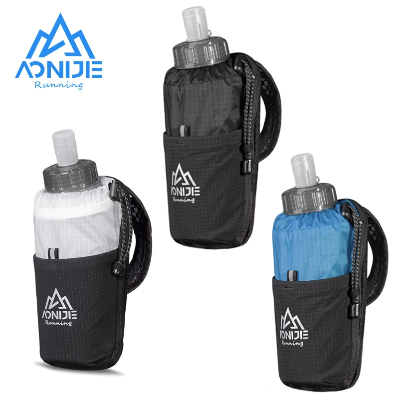 

AONIJIE A7107 Newest 450ML Running Hand-held Water Bottle Storage Bag Soft Flask Kettle Holder Quick Grip Carrier Marathon Race