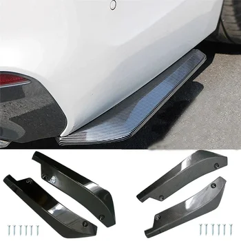 Auto Paraurti Anteriore Posteriore Striscia Lip Spoiler Diffusore Splitter Protezione antigraffio Winglets in fibra di carbonio Estensione gonna laterale Universale