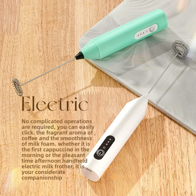 MINI Montalatte USB ricaricabile 3 velocità Schiuma Maker Frusta per caffè Mixer Manico elettrico Frullatore Frullino per le uova Strumenti di cottura calda 3